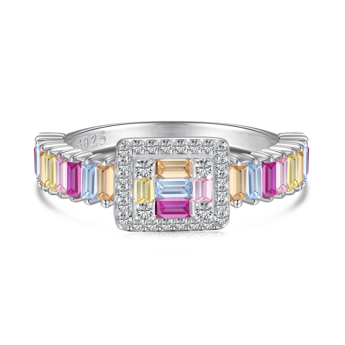 [⭐Corinne Jewelry]Exquisite Colorful Radiant Cut Party Ring