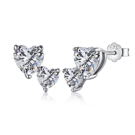 [⭐Corinne Jewelry]Double Heart-Shape Classic Princess Style Earrings
