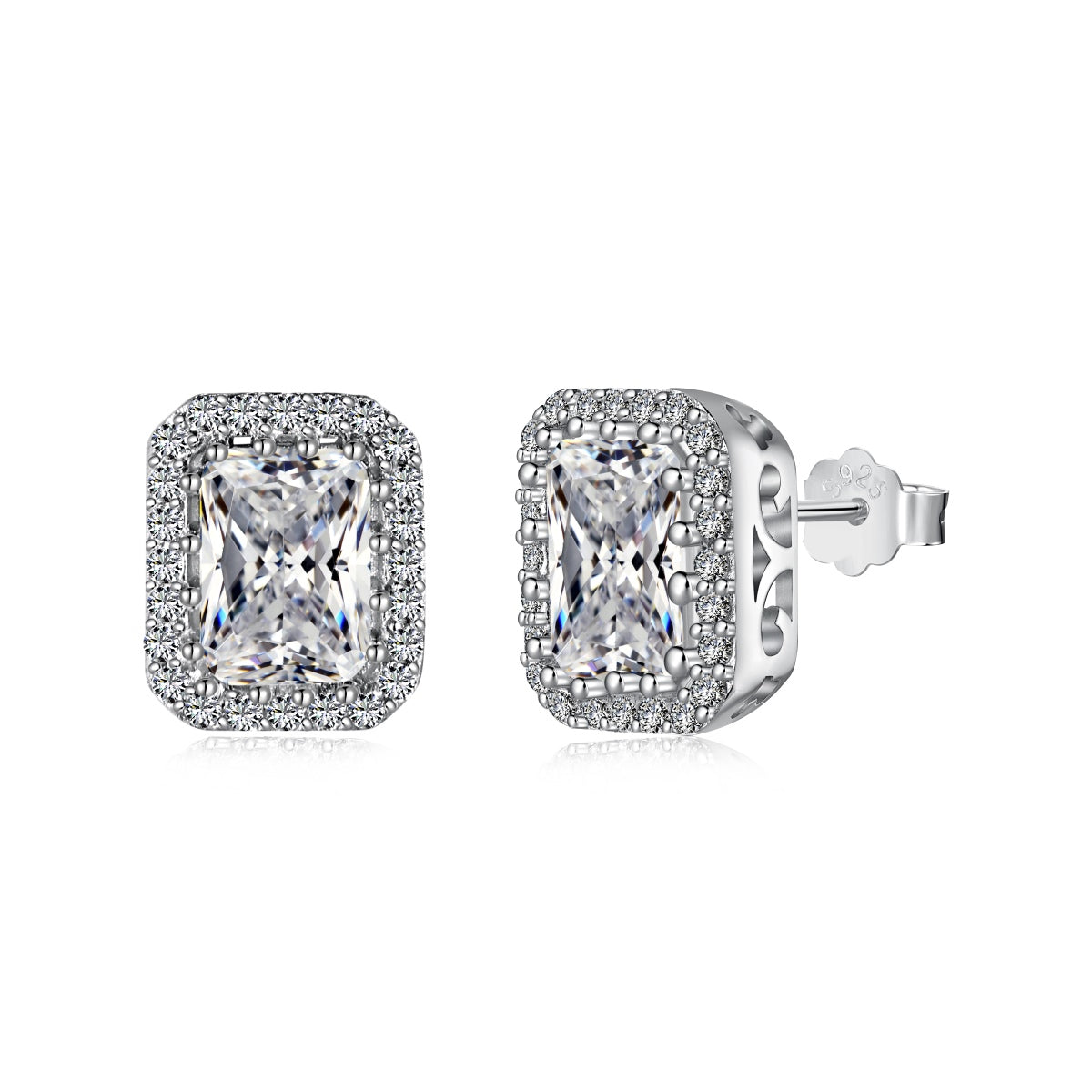 [⭐Corinne Jewelry]1.0 Carat Luxurious Dainty Emerald Cut Daily Earrings