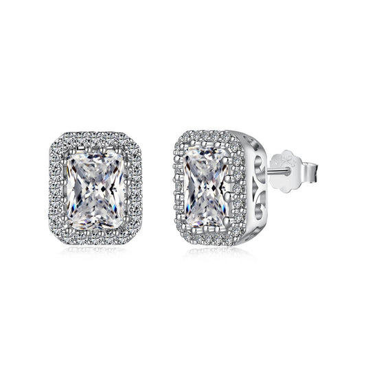 [⭐Corinne Jewelry]1.0 Carat Luxurious Dainty Emerald Cut Daily Earrings