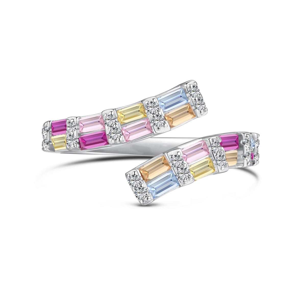 [⭐Corinne Jewelry]Charming Colorful Radiant Cut Adjustable Daily Ring