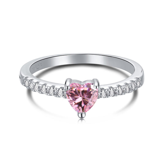 [⭐Corinne Jewelry]0.5 Carat CaratEternity Charming Heart Shape Lover Ring