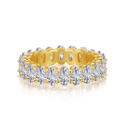 [⭐Corinne Jewelry]Ornate Oval Cut Tennis Ring