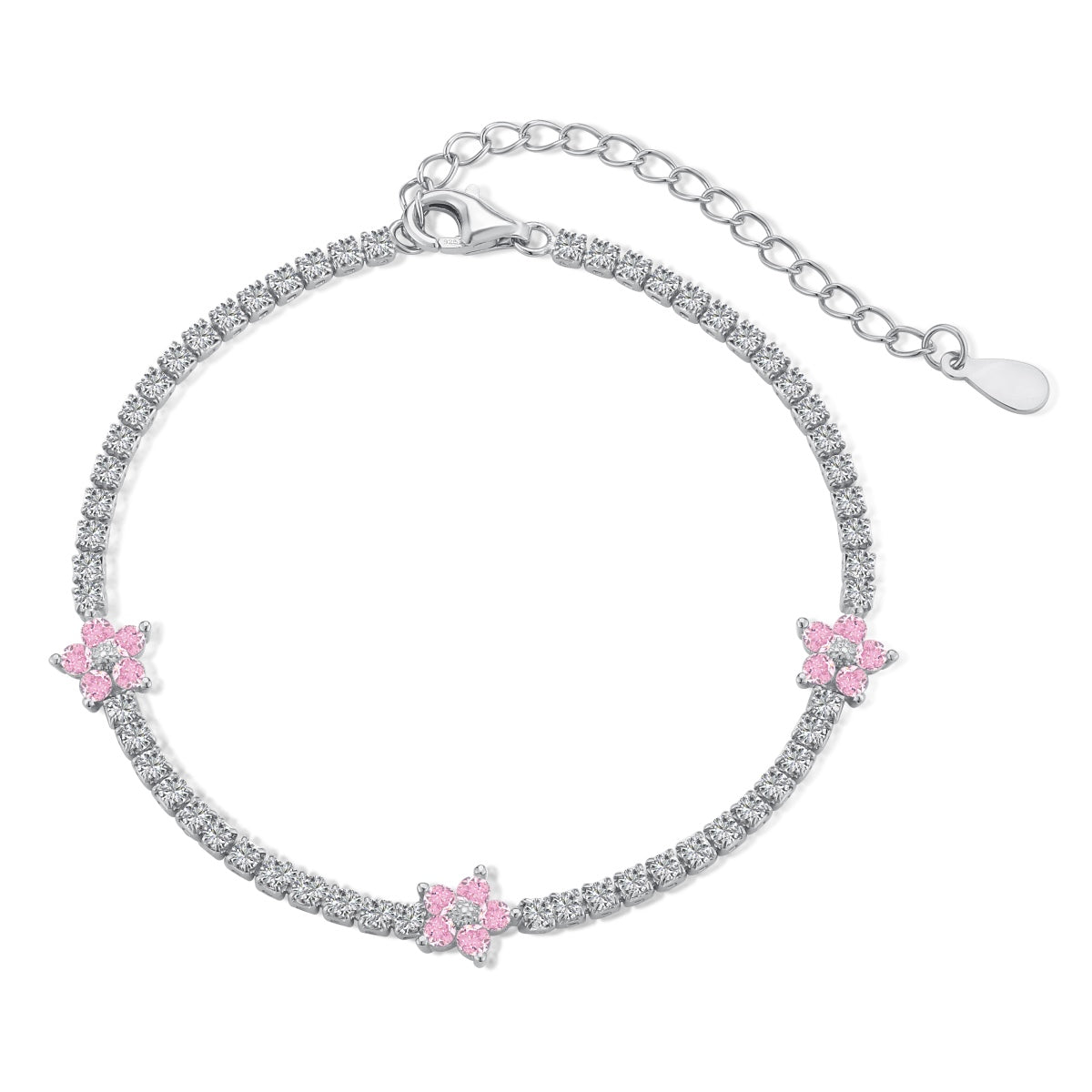 [⭐Corinne Jewelry]⭐Corinneling Flower Shape Tennis Bracelet