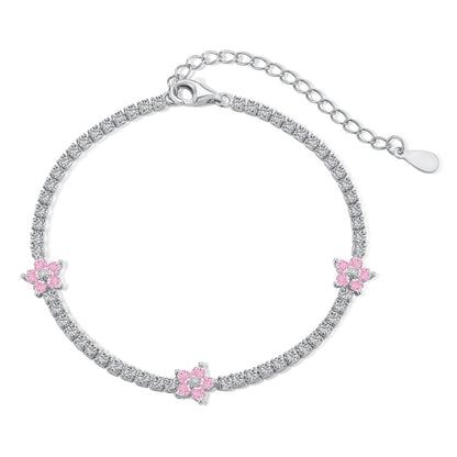 [⭐Corinne Jewelry]⭐Corinneling Flower Shape Tennis Bracelet