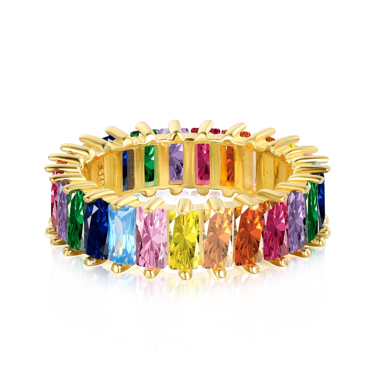 [⭐Corinne Jewelry]Unique Colorful Radiant Cut RIng