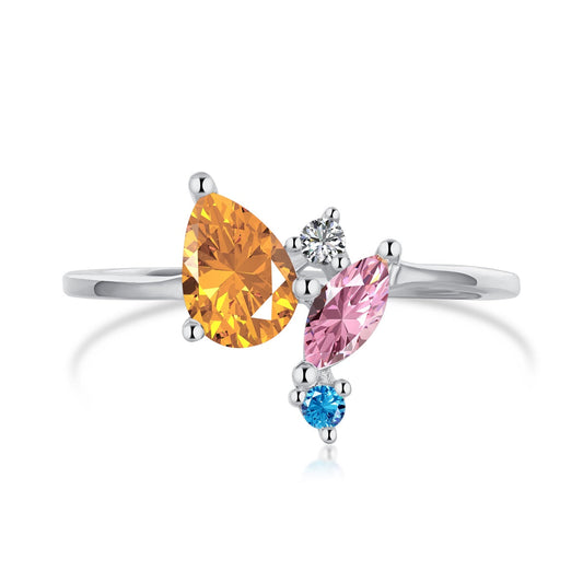 [⭐Corinne Jewelry]Radiant Colorful Multi Cut Daily Ring