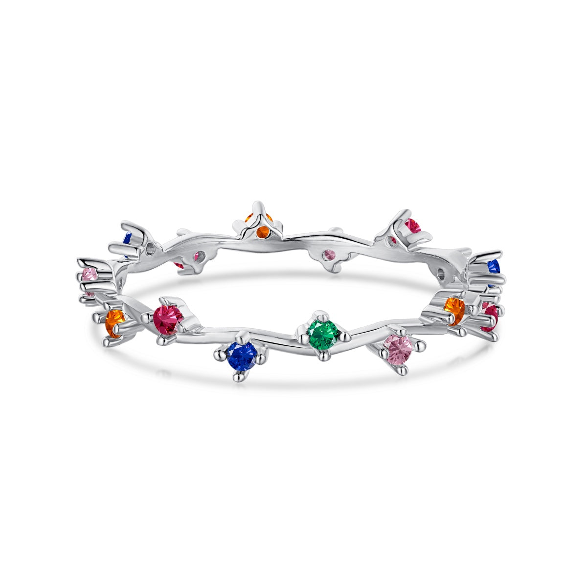 [⭐Corinne Jewelry]Radiant Colorful Round Cut Daily Ring