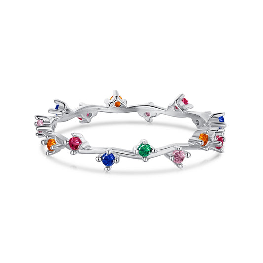 [⭐Corinne Jewelry]Radiant Colorful Round Cut Daily Ring