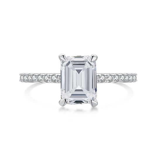 [⭐Corinne Jewelry]2.0 Carat Scintillating Ornate Radiant Cut Party Ring