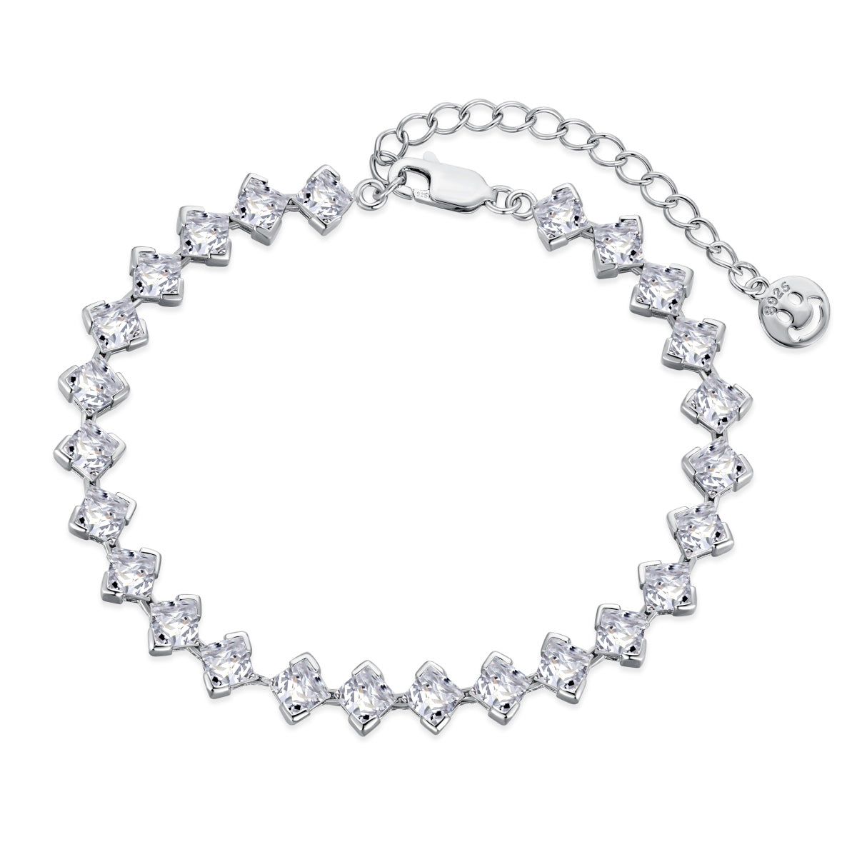 [⭐Corinne Jewelry]0.5 Carat Ornate Princess Cut Daily Bracelet