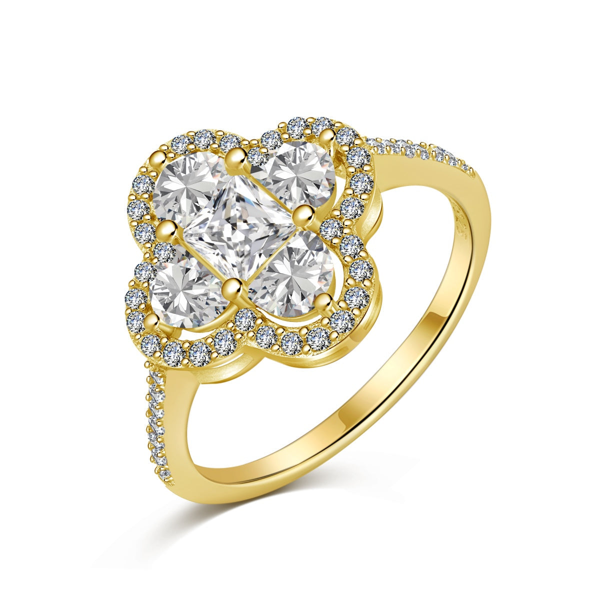 [⭐Corinne Jewelry]Luxurious Eternity Flower Shape Banquet Ring