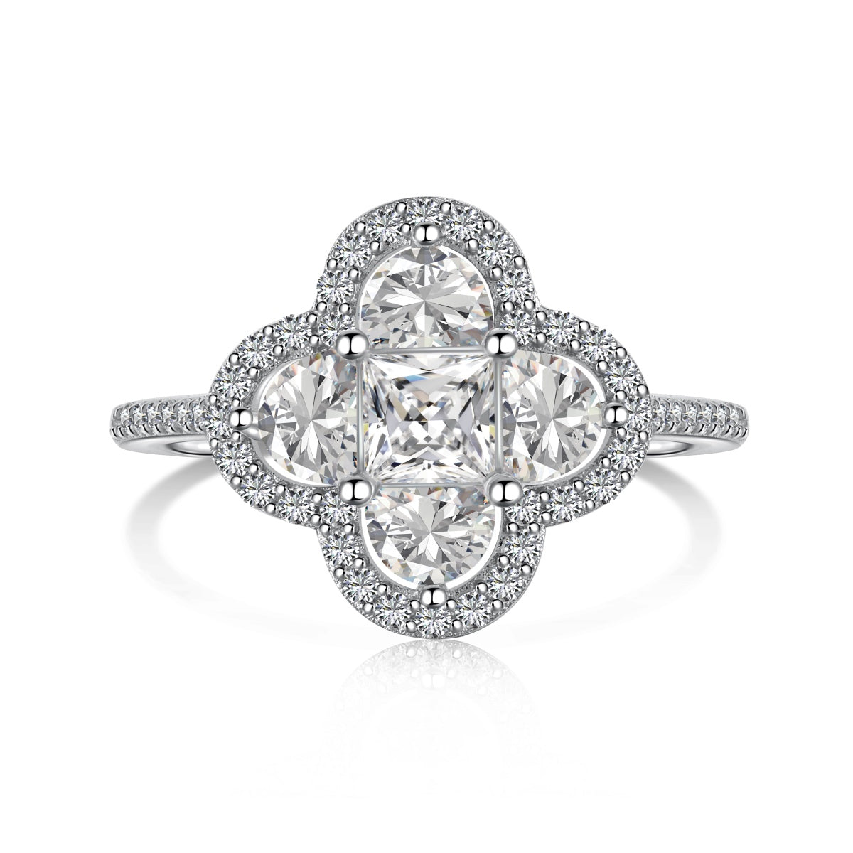 [⭐Corinne Jewelry]Luxurious Eternity Flower Shape Banquet Ring