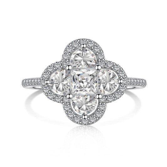 [⭐Corinne Jewelry]Luxurious Eternity Flower Shape Banquet Ring