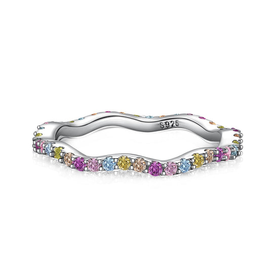 [⭐Corinne Jewelry]Dainty Colorful Round Cut Party Ring