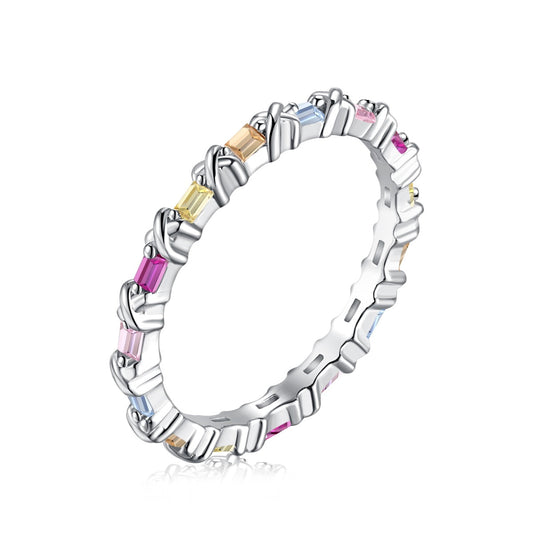 [⭐Corinne Jewelry]Charming Colorful Round Cut Daily Ring