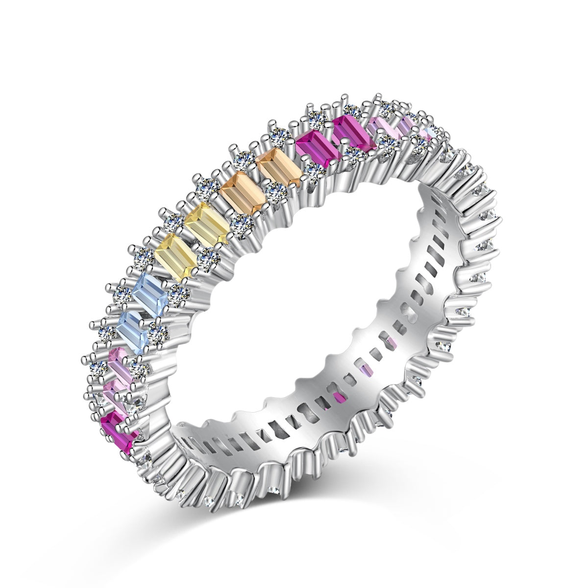 [⭐Corinne Jewelry]Splashy Ornate Emerald Cut Cocktail Ring