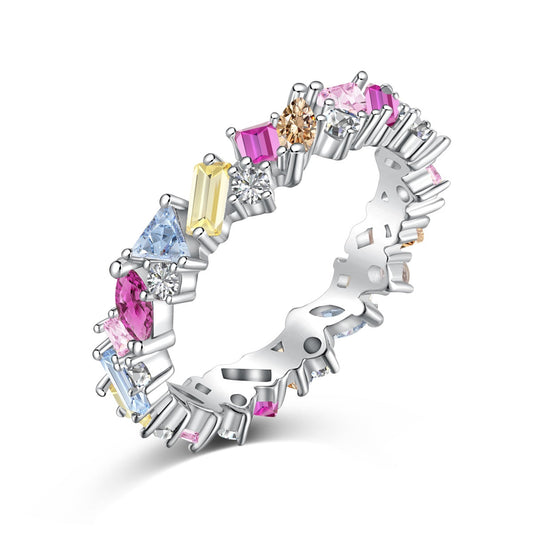 [⭐Corinne Jewelry]Dazzling Polychromatic Multi cut Daily Ring