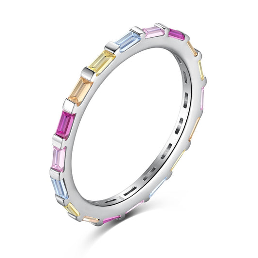 [⭐Corinne Jewelry]Exquisite Multicolored Emerald Cut Daily Ring