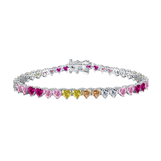 [⭐Corinne Jewelry]Luxurious Colorful Romantic Heart Shape Lover Bracelet