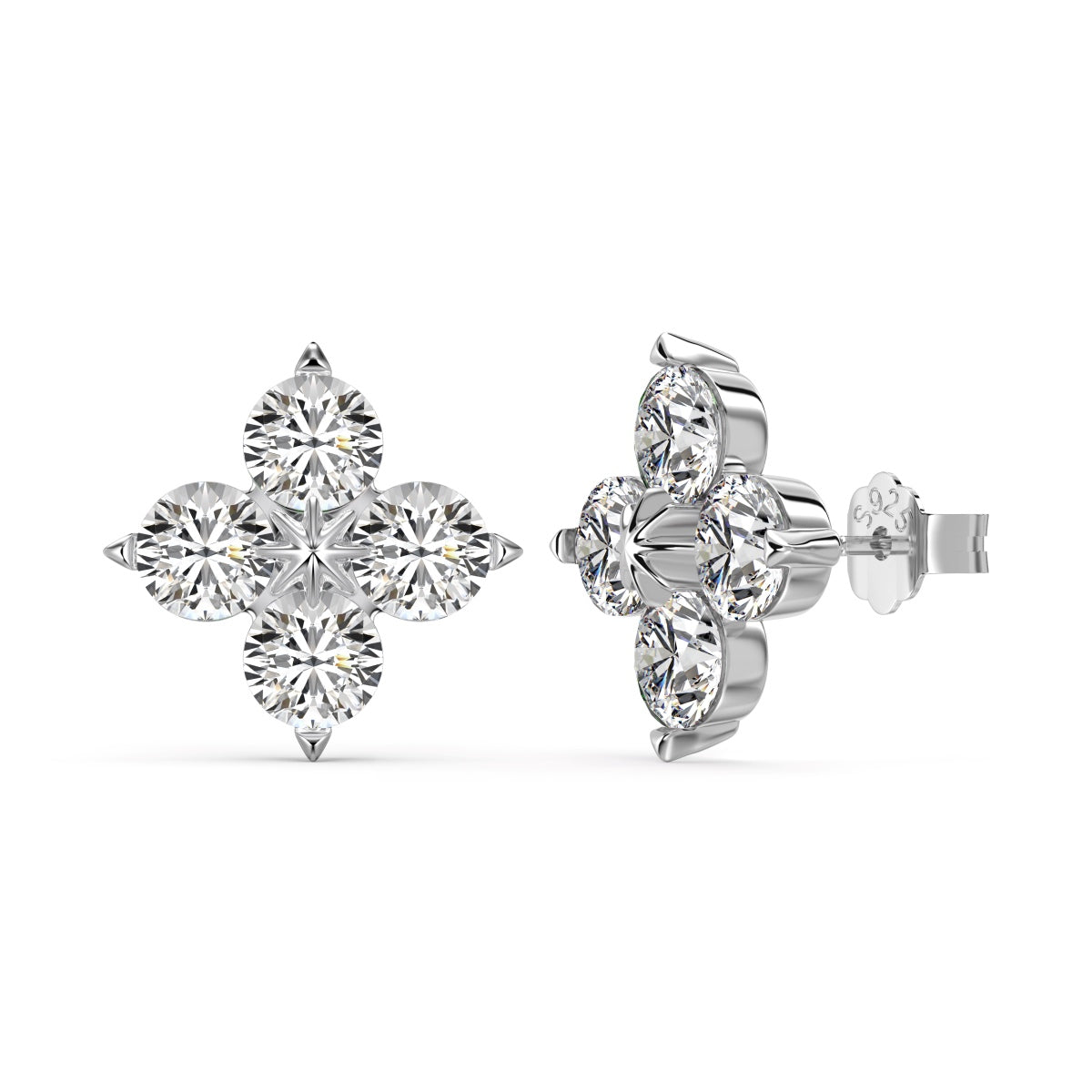 [⭐Corinne Jewelry]Four-Leaf Clover Eight-Pointed Star Earrings