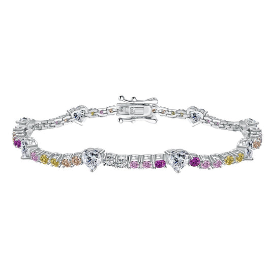 [⭐Corinne Jewelry]Romantic Heart Shape Round Cut Lover Bracelet