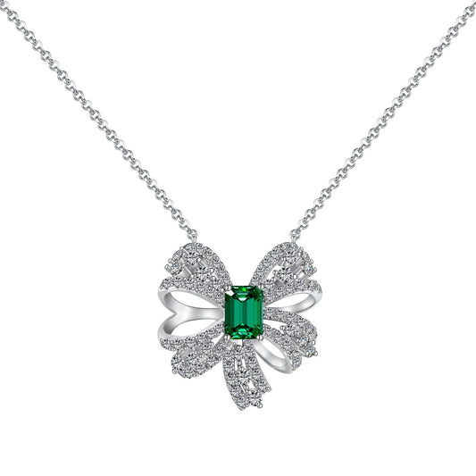 [⭐Corinne Jewelry]Luxurious Flower Shape Emerald Cut Necklace