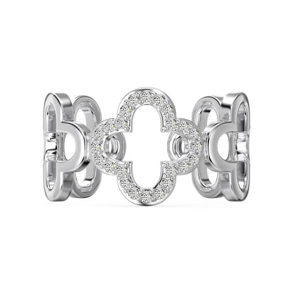 [⭐Corinne Jewelry]Hollow Design Four-Leaf Clover Flower Shape Ring