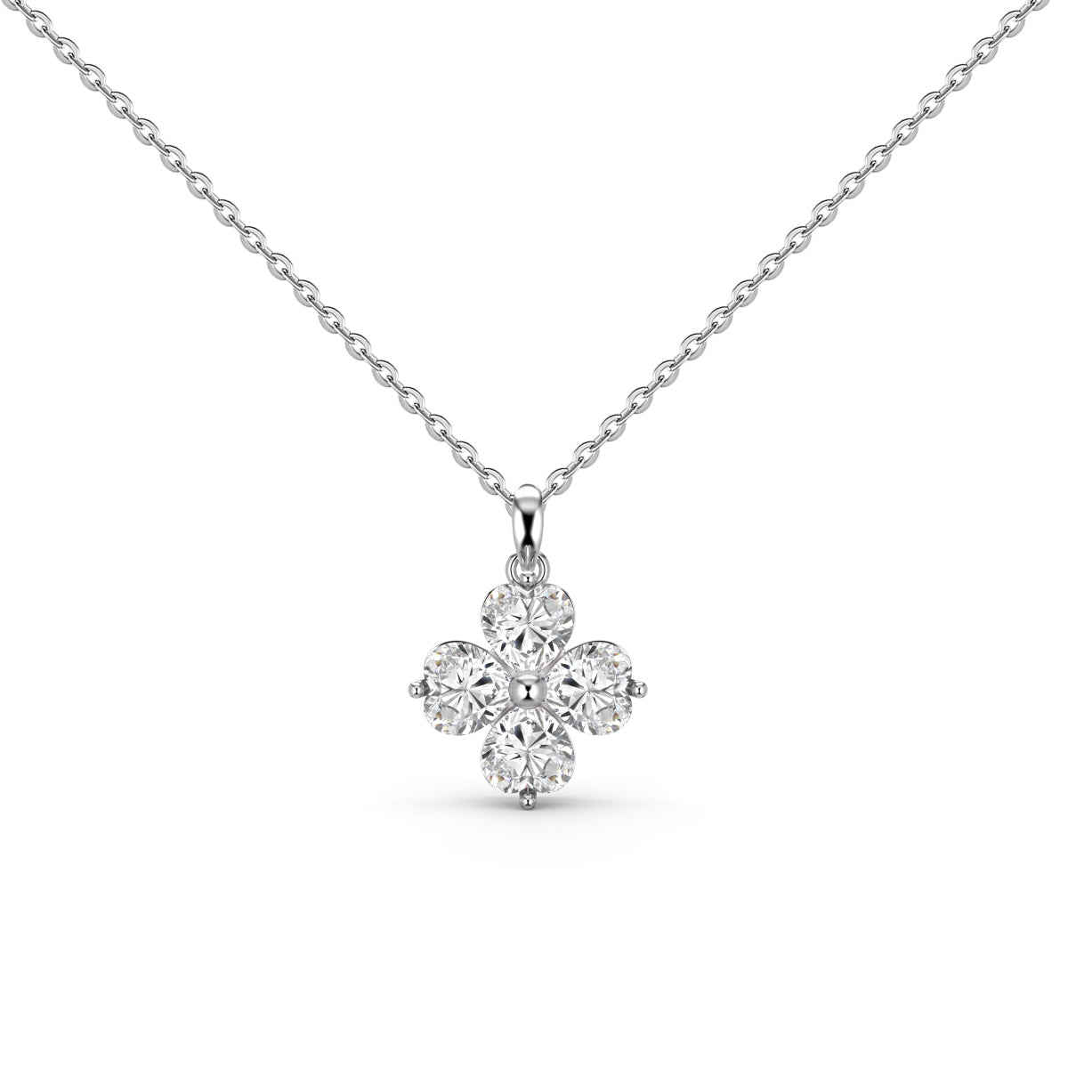 [⭐Corinne Jewelry]Heart-Shaped Four-Leaf Clover Bead Necklace