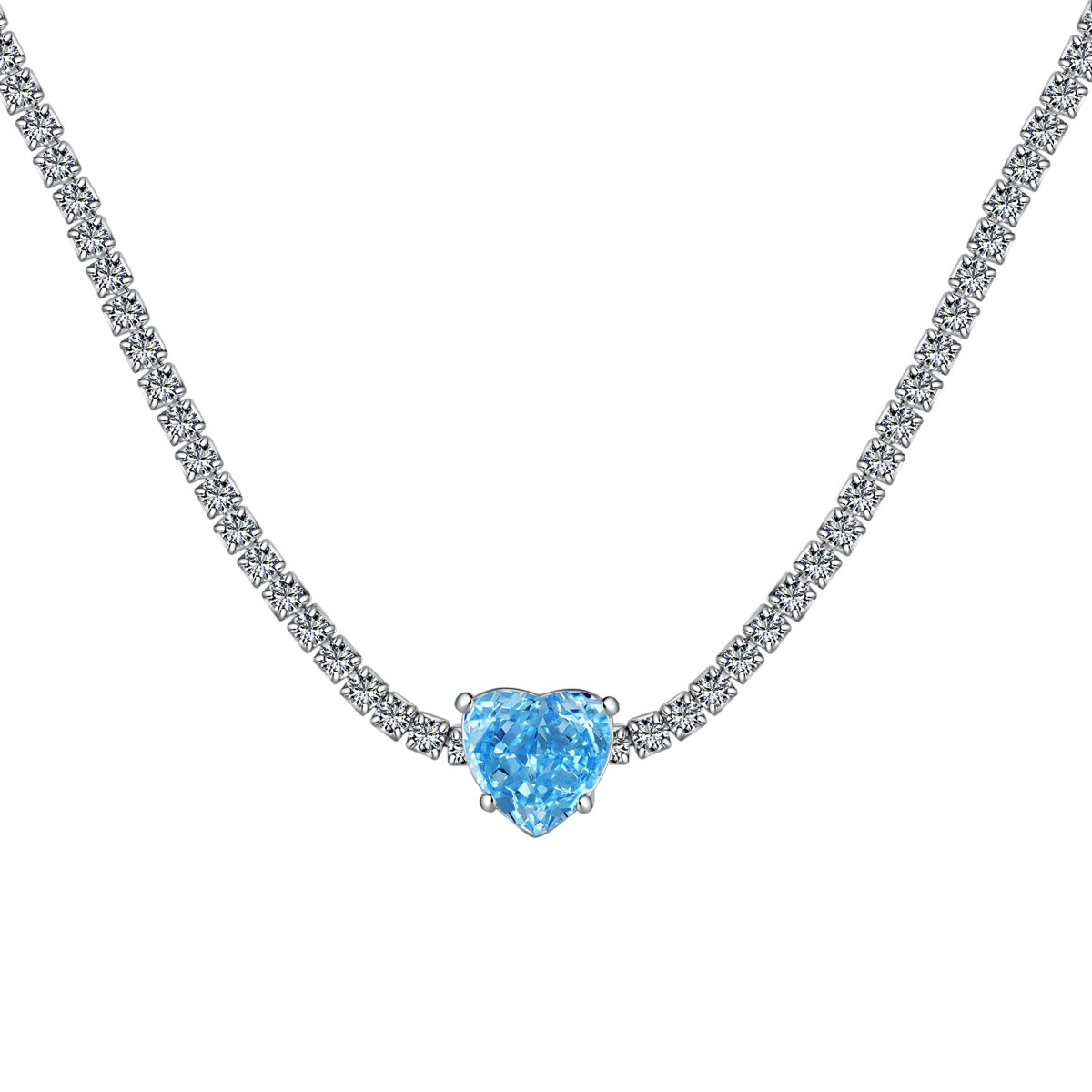 [⭐Corinne Jewelry]2.0 Carat ⭐Corinneling Tennis Heart Cut Necklace