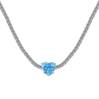 [⭐Corinne Jewelry]2.0 Carat ⭐Corinneling Tennis Heart Cut Necklace