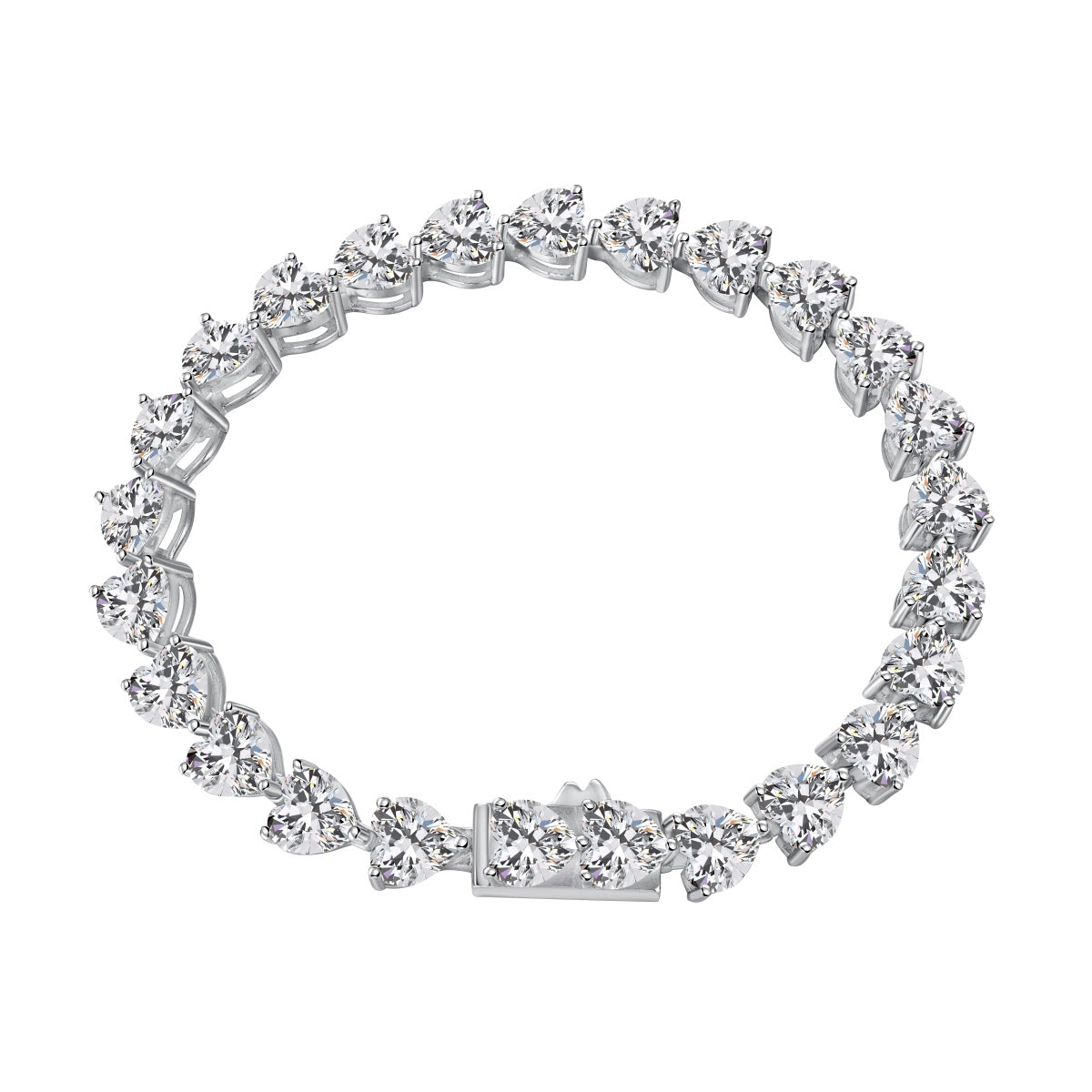 [⭐Corinne Jewelry]0.75 Carat Elegant Romantic Heart Shape Lover Bracelet