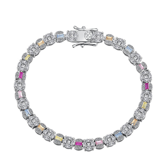 [⭐Corinne Jewelry]Dazzling Radiant Multi Cut Daily Bracelet