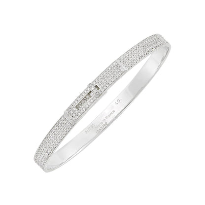 [⭐Corinne]HM KELLY BRACELET IN SILVER AND FULL PAVE DIAMOND