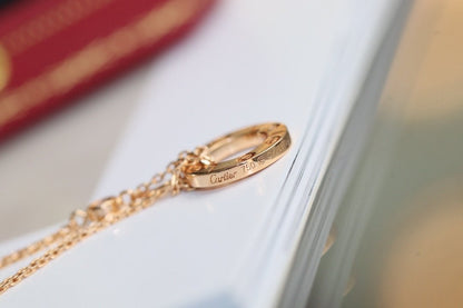[⭐Corinne]LOVE NECKLACE ADJUSTABLE ROSE GOLD 2 DIAMOND