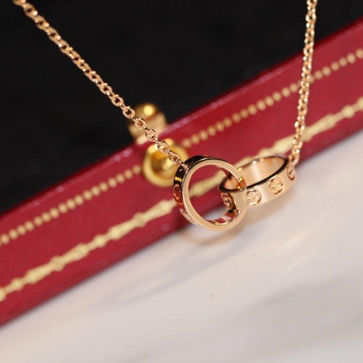 [⭐Corinne]LOVE NECKLACE PINK GOLD AND SILVER