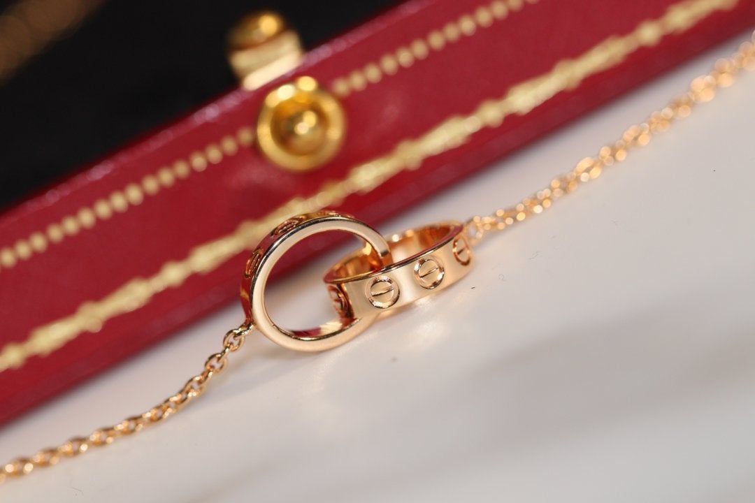 [⭐Corinne]LOVE NECKLACE PINK GOLD AND SILVER
