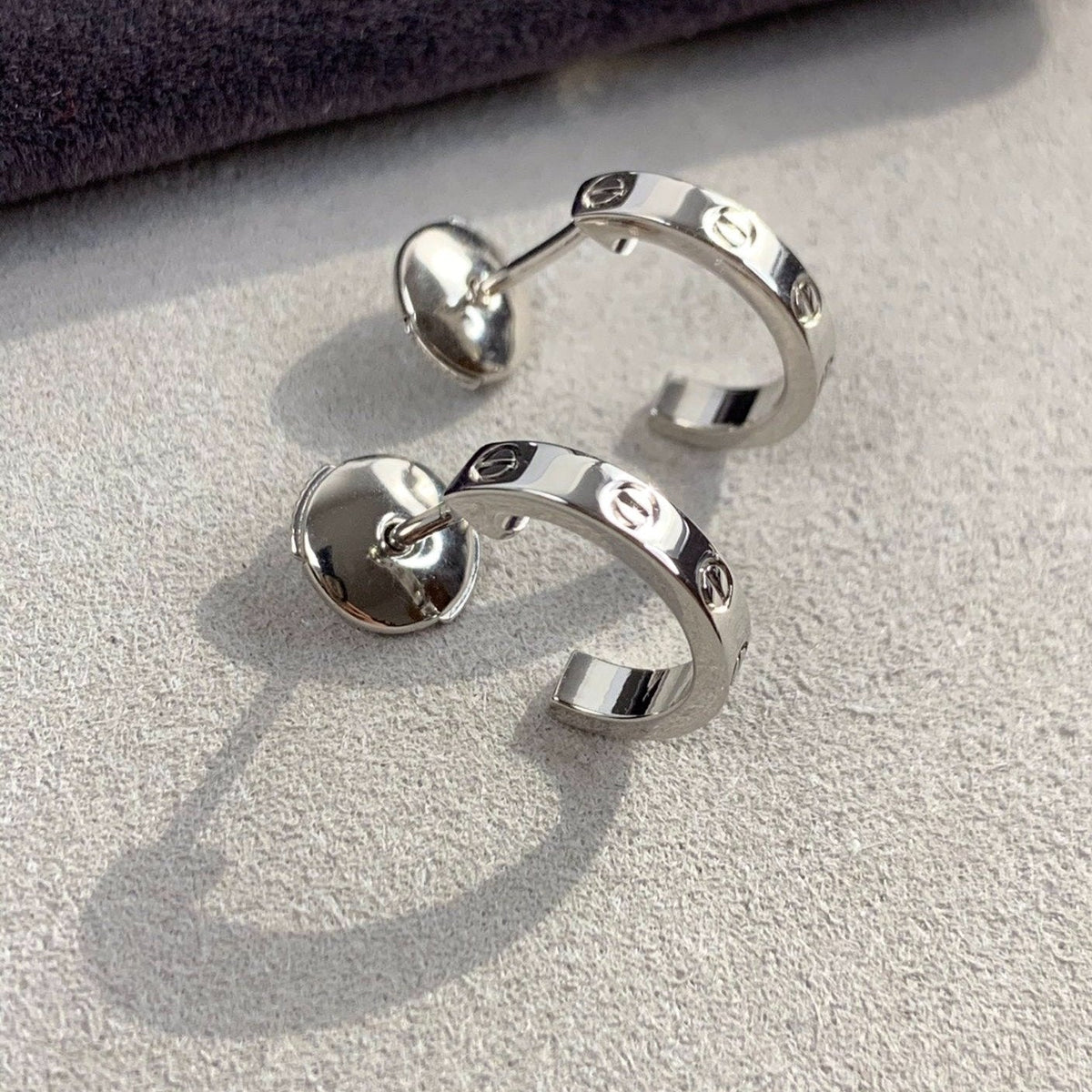 [⭐Corinne]LOVE EARRINGS 2.65MM SILVER