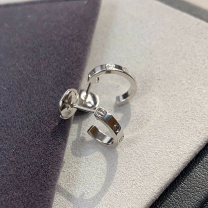 [⭐Corinne]LOVE EARRINGS 2.65MM SILVER