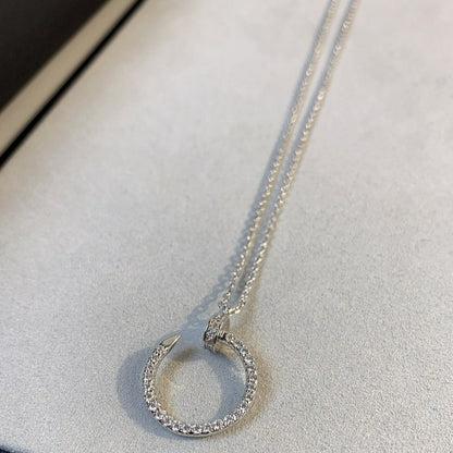 [⭐Corinne]JUSTE NECKLACE SILVER DIAMONDS