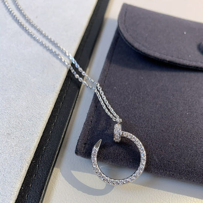 [⭐Corinne]JUSTE NECKLACE SILVER DIAMONDS