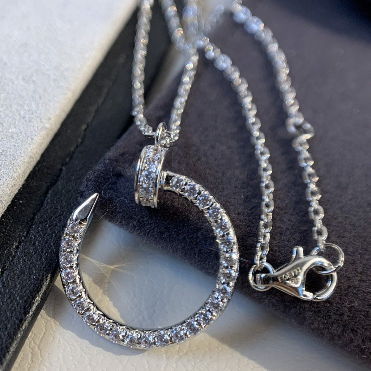 [⭐Corinne]JUSTE NECKLACE SILVER DIAMONDS