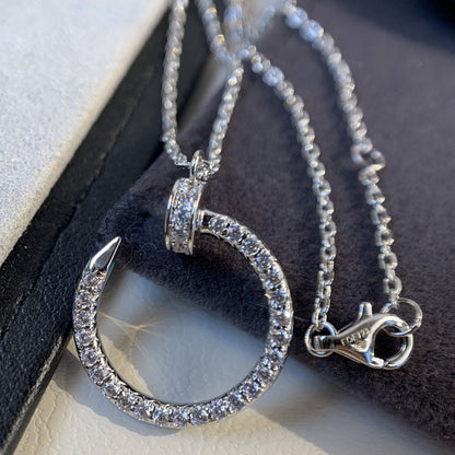 [⭐Corinne]JUSTE NECKLACE SILVER DIAMONDS