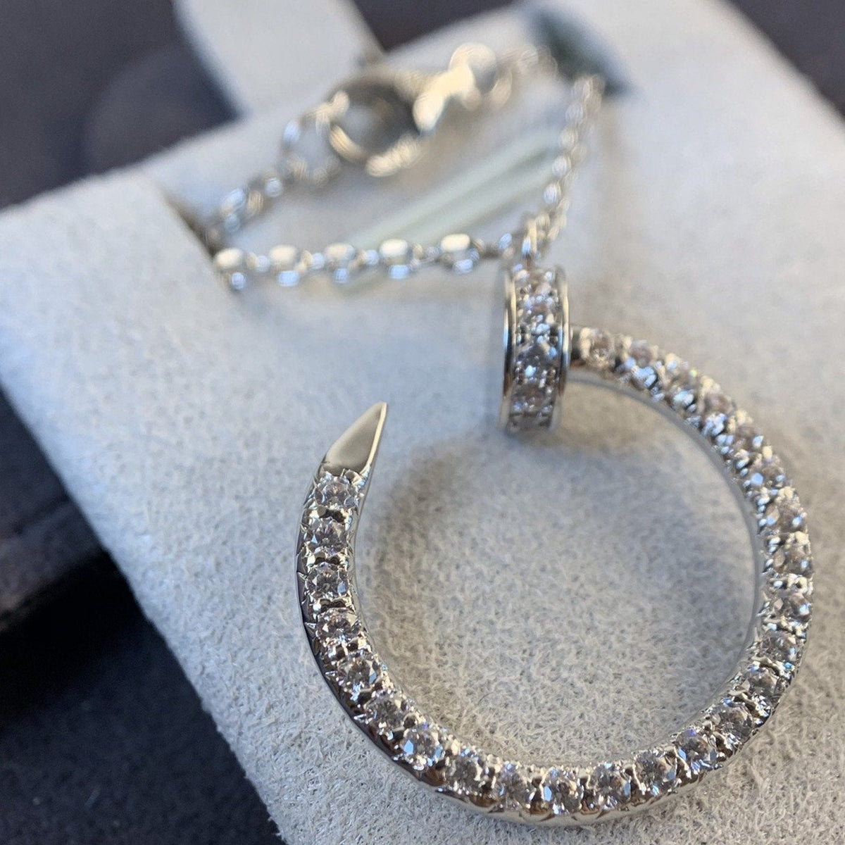 [⭐Corinne]JUSTE NECKLACE SILVER DIAMONDS