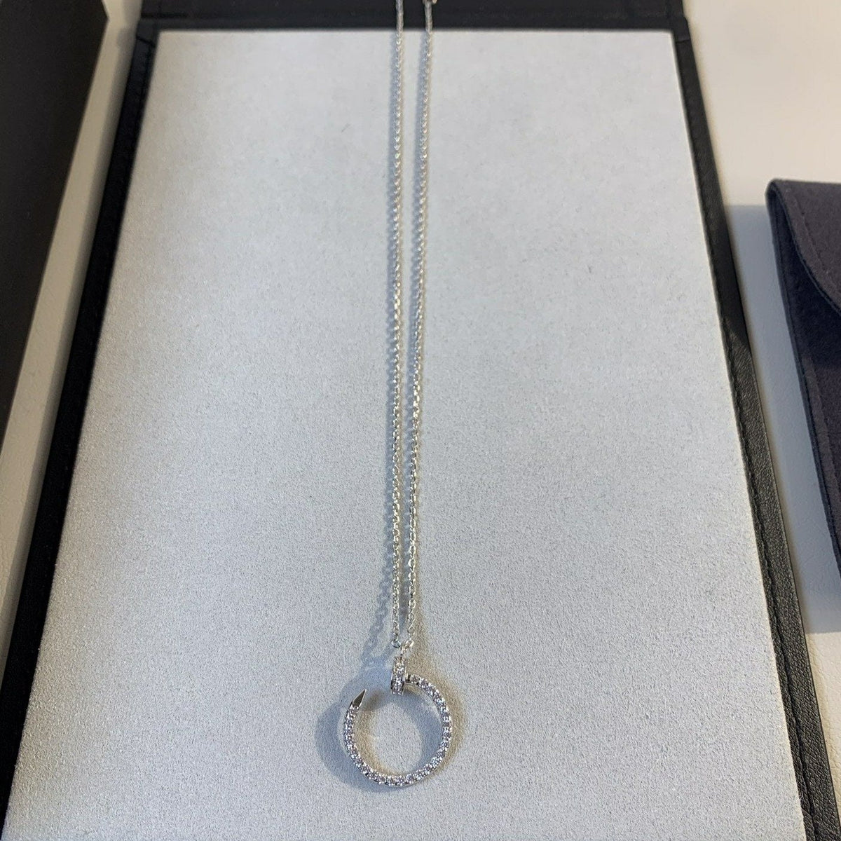 [⭐Corinne]JUSTE NECKLACE SILVER DIAMONDS