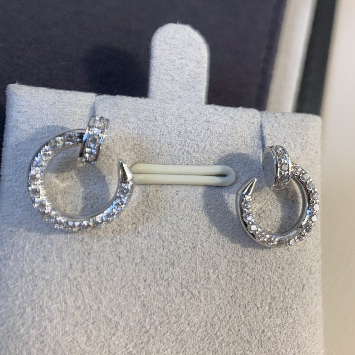 [⭐Corinne]JUSTE EARRINGS SILVER DIAMONDS