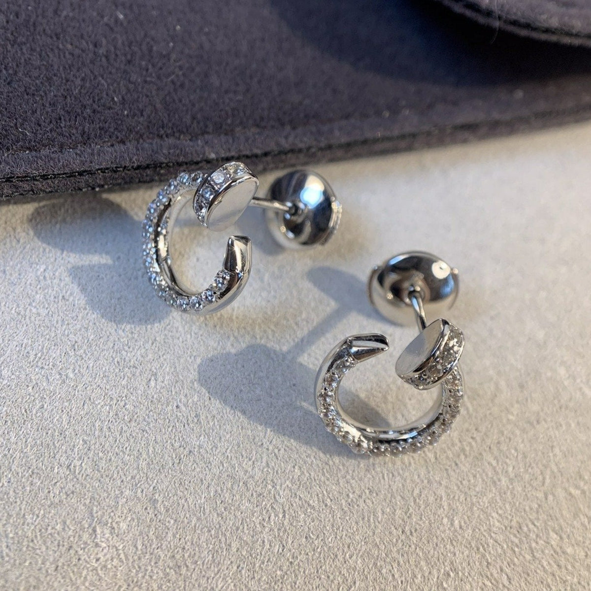 [⭐Corinne]JUSTE EARRINGS SILVER DIAMONDS