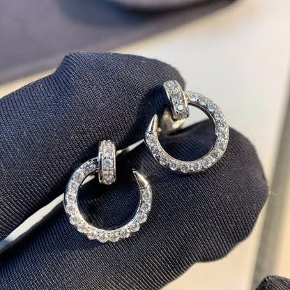 [⭐Corinne]JUSTE EARRINGS SILVER DIAMONDS