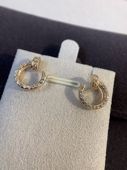 [⭐Corinne]JUSTE EARRINGS GOLD DIAMONDS