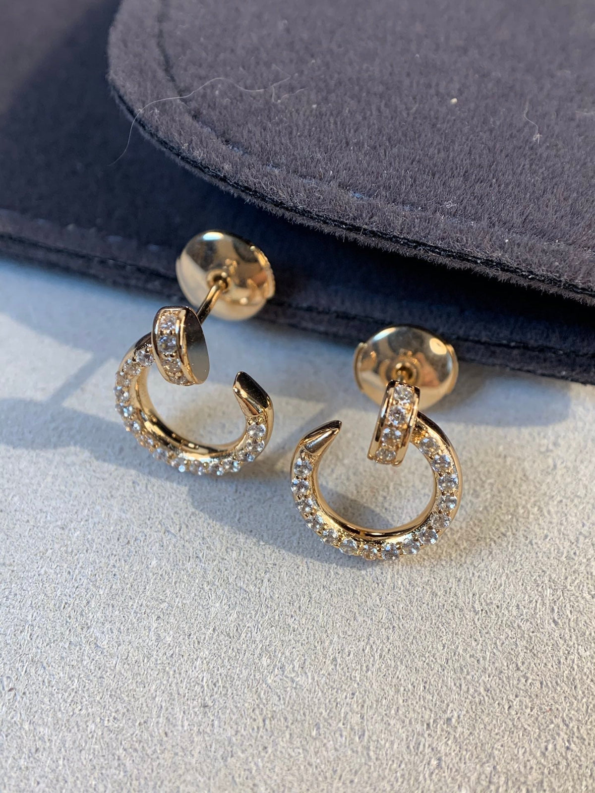[⭐Corinne]JUSTE EARRINGS GOLD DIAMONDS